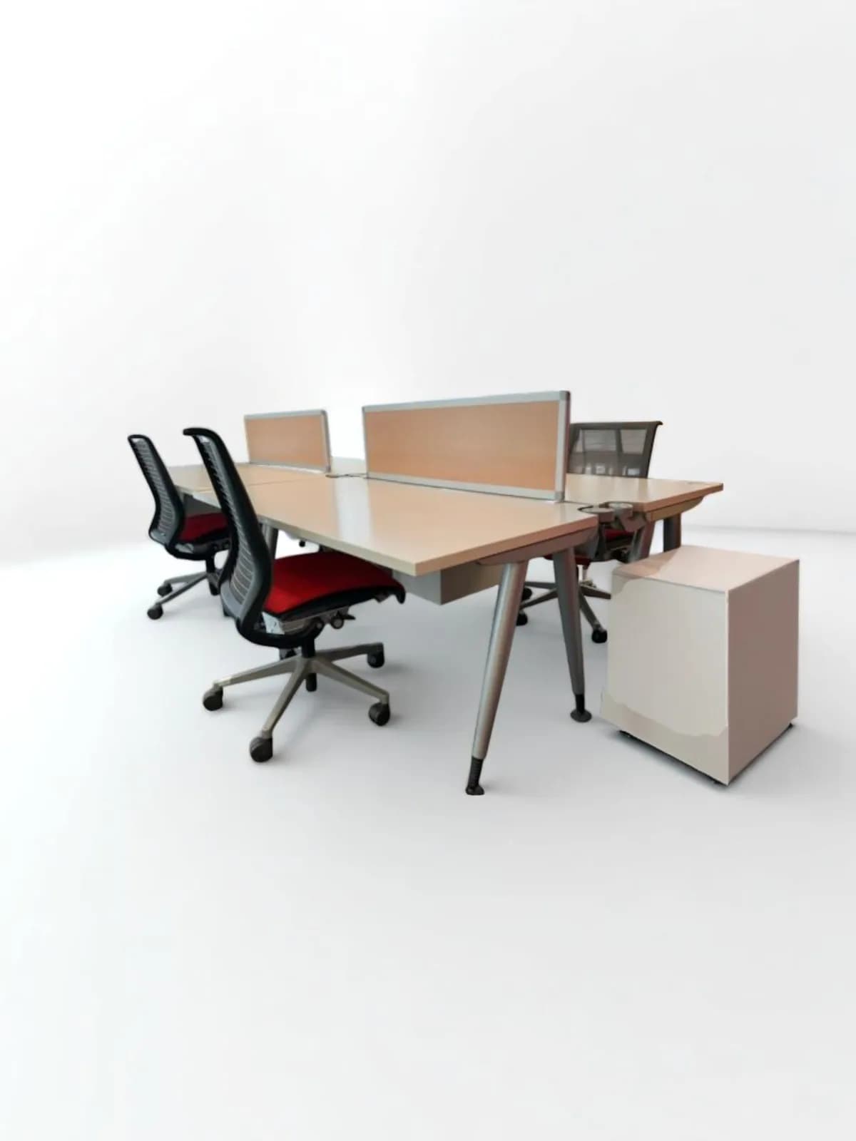 Bureau open space 4 personnes : dimensions, séparateurs et prix au Maroc